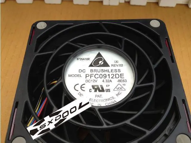 Alt view image 2 of 6 - For HP 519559-001 ML370 DL370 G6 cooler 492120-001 server fan Delta PFD0912DE DC12V 4.32A