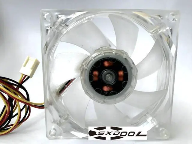 Alt view image 2 of 3 - Desktop computer 8cm chassis fan power supply radiator led fan mute 12V 8025 80MM COOLER MASTER A8025-25RB-3NN-PI MGT8012MR-A25 3-wire