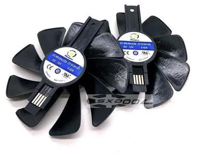 Main image of For Sapphire RX580 RX588 570 480 470 Graphics cooler 95mm CF1015H12D DC12V Platinum/Super Platinum/Overseas Version cooling fan (1 Pair)