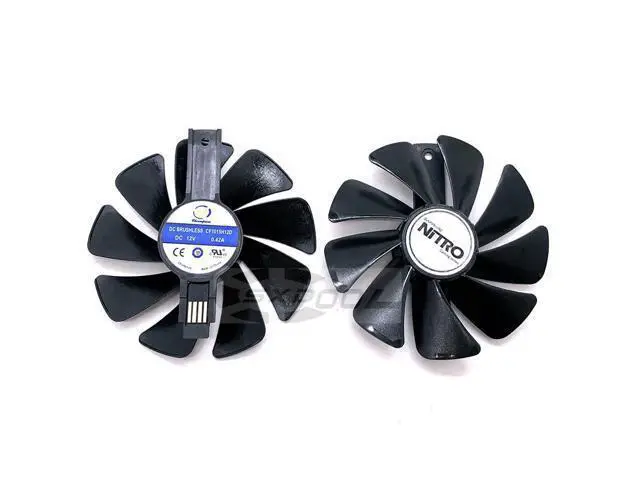 Alt view image 2 of 5 - For Sapphire RX580 RX588 570 480 470 Graphics cooler 95mm CF1015H12D DC12V Platinum/Super Platinum/Overseas Version cooling fan (1 Pair)