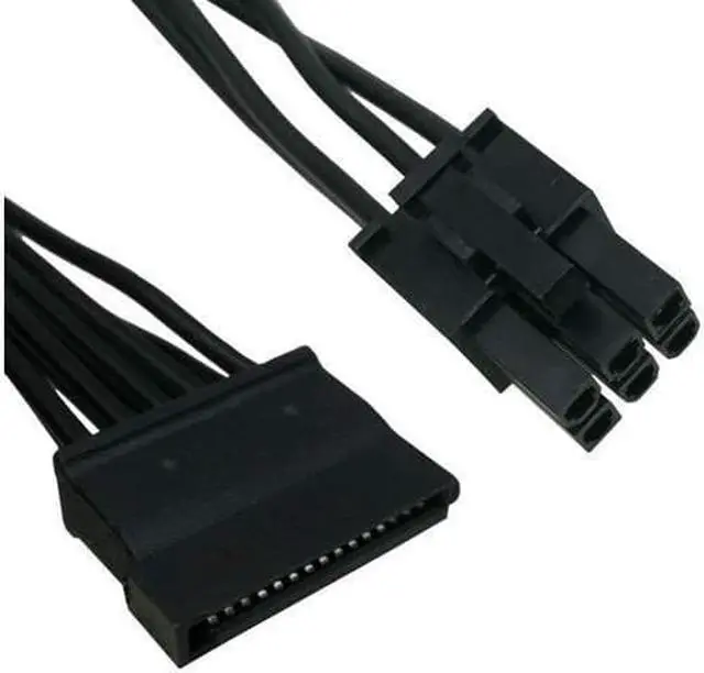 Alt view image 2 of 4 - 6 Pin male to 3x 15 Pin SATA Female Hard Drive Power Adapter Cable for Seasonic Antec Modular Power Supply 20-in(50cm)