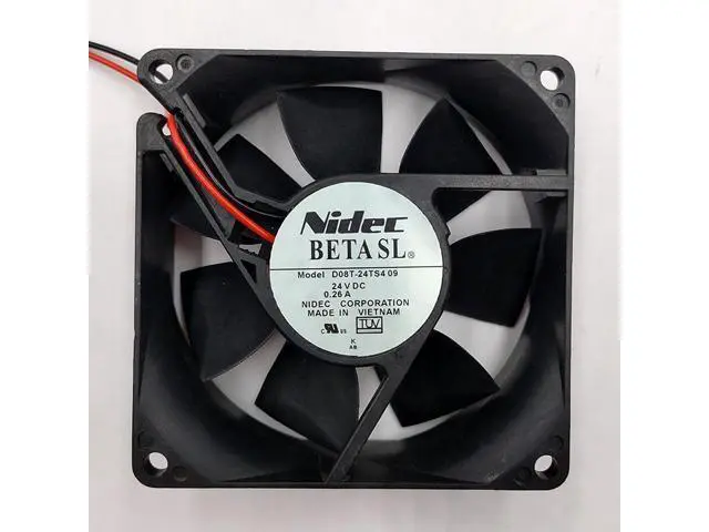 Alt view image 3 of 4 - D08T-24TS4 09 24v 0.26A 8cm Nidec 8025 high air volume inverter chassis fan