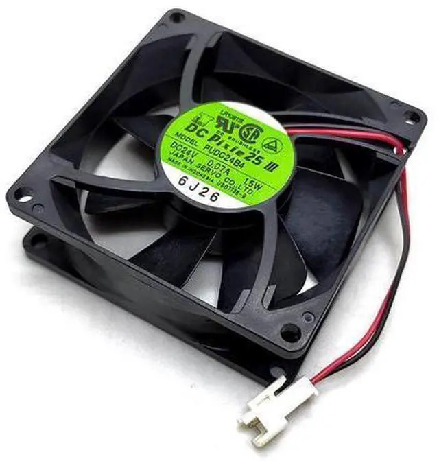 Alt view image 4 of 4 - PUDC24B4 80mm 8025 DC 24V 0.07A 8cm Mute Silent Quiet Industrial Equipment Packer Power Supply Chassis Fan