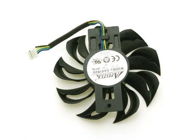 Alt view image 5 of 5 - 75mm APISTEK GA81B2U -PFTA 12V 0.38A 4Pin VGA Fan For RX560 RX460 Dataland POWERCOLOR RX cooler
