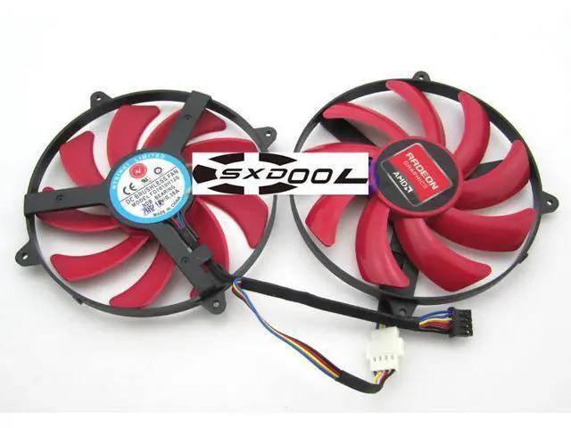 Alt view image 2 of 6 - 1 Pair ffor NTK FD7010H12S ultra-thin graphics card fan mounting Diameter 85mm 4-wire PWM fan