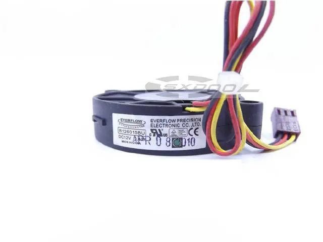 Alt view image 2 of 4 - EVERFLOW B126015BU DC 12V 0.40A 6cm CPU AMD AIO turbo fan 6015 3-wire 6200RPM