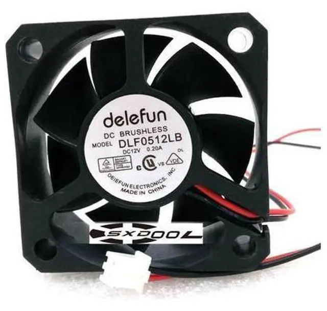 Main image of DELEFUN DLF0512LB 5020 5cm 12V DC mute double ball cooling industrial amplifier power supply equipment fan