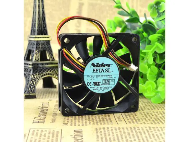 Alt view image 2 of 4 - New CPU Fan Nidec D07R-12T3U 12V 0.29A 7015 70mm x 15mm 4 pin PWM Long Wire case cooler chassis fan hydraulic bearing cooling fan - Ethereum Mining ETH