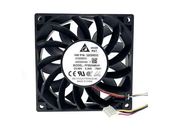 Alt view image 4 of 5 - FFB0948VH HW P/N 32030033 DC 48V Fan ,for Delta Electronics 9225 92mm Server Inverter Cooling Fan Dual Ball Bearing 3600RPM