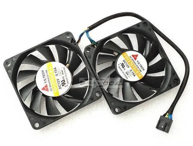 Main image of Y.S TECH 7010 7CM DAUL cooling fan 4-wire PWM speed regulation ultra-thin fan FD127010LB -H 12V 0.15A