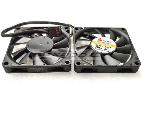 Alt view image 2 of 5 - Y.S TECH 7010 7CM DAUL cooling fan 4-wire PWM speed regulation ultra-thin fan FD127010LB -H 12V 0.15A