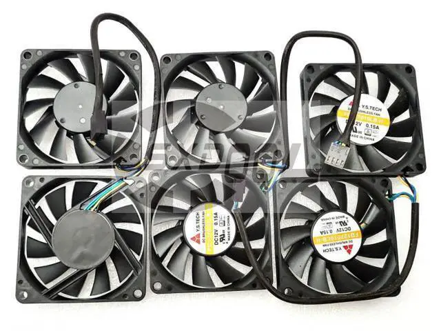 Alt view image 5 of 5 - Y.S TECH 7010 7CM DAUL cooling fan 4-wire PWM speed regulation ultra-thin fan FD127010LB -H 12V 0.15A