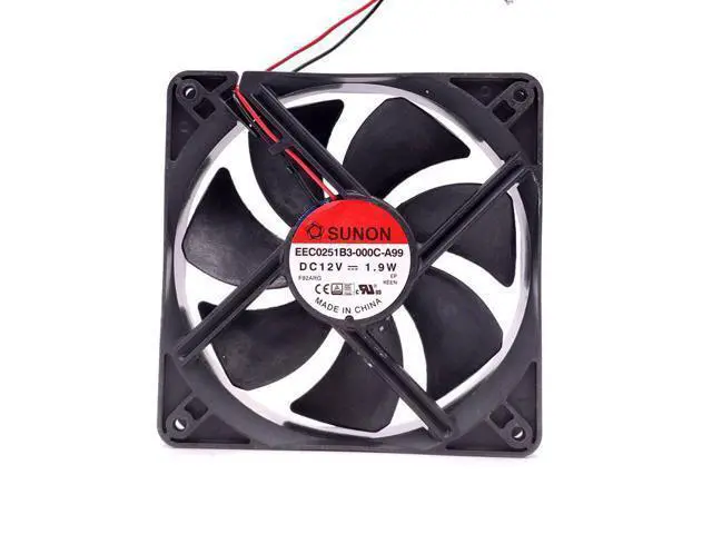 Alt view image 5 of 5 - 120mm Mute PC Case Cooling Fan,for Sunon EEC0251B3-000C-A99 120X120X25mm DC 12V 1.9W 12025 Low Noise Quiet Silent Cooler