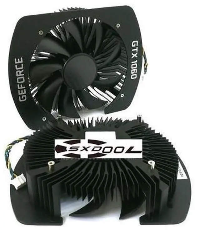 Main image of For NVIDIA GTX1060 graphics card cooler 123*97*34mm, hole pitch 58mm, dual ball 4-pin PWM graphics card cooling fan PLA09215B12H