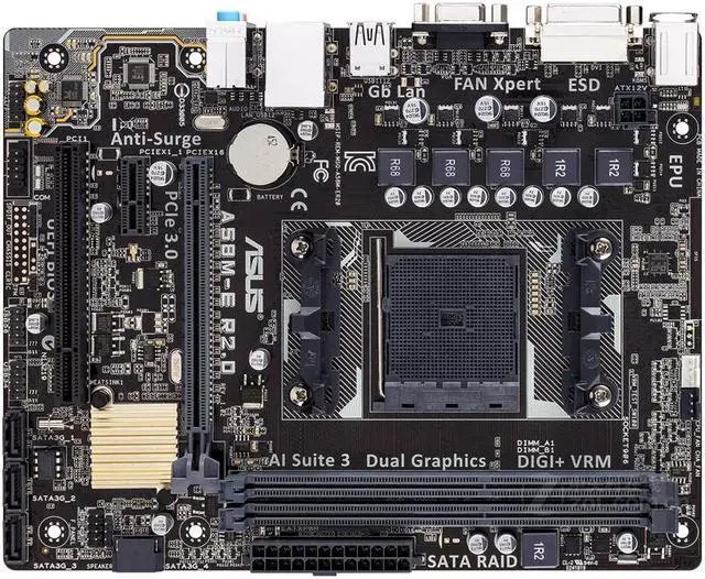 Main image of ASUS A58M-E R2.0 Socket FM2/FM2+ DDR3 32GB Micro ATX Motherboard