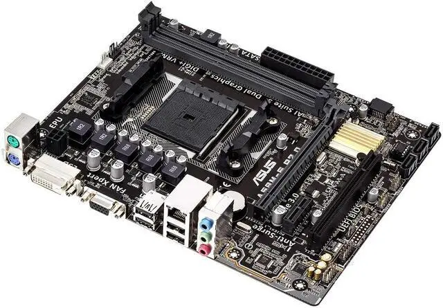 Alt view image 3 of 3 - ASUS A58M-E R2.0 Socket FM2/FM2+ DDR3 32GB Micro ATX Motherboard