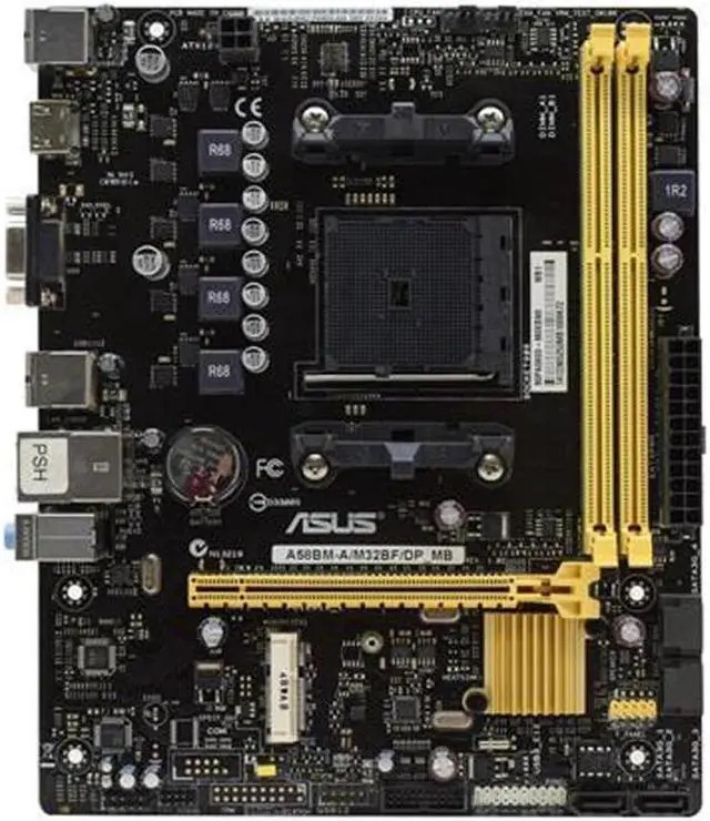 Alt view image 2 of 3 - ASUS A58M-A/M32BF/DP_MB Socket FM2/FM2+ AMD A58 DDR3 32GB Micro ATX Motherboard