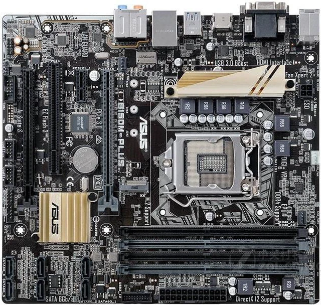 Main image of ASUS B150M-PLUS LGA 1151 Intel B150 DDR4 64GB Micro ATX Motherboard
