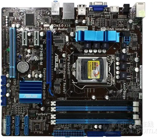 Main image of ASUS P7P55-M LGA 1156 DDR3 16GB Micro ATX Motherboard