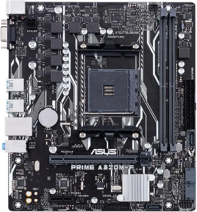 Main image of ASUS PRIME A320M-F Socket AM4 DDR4 32GB Micro ATX Motherboard
