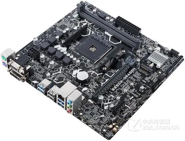 Alt view image 3 of 4 - ASUS B350M-DRAGON Socket AM4 DDR4 32GB Micro ATX Motherboard