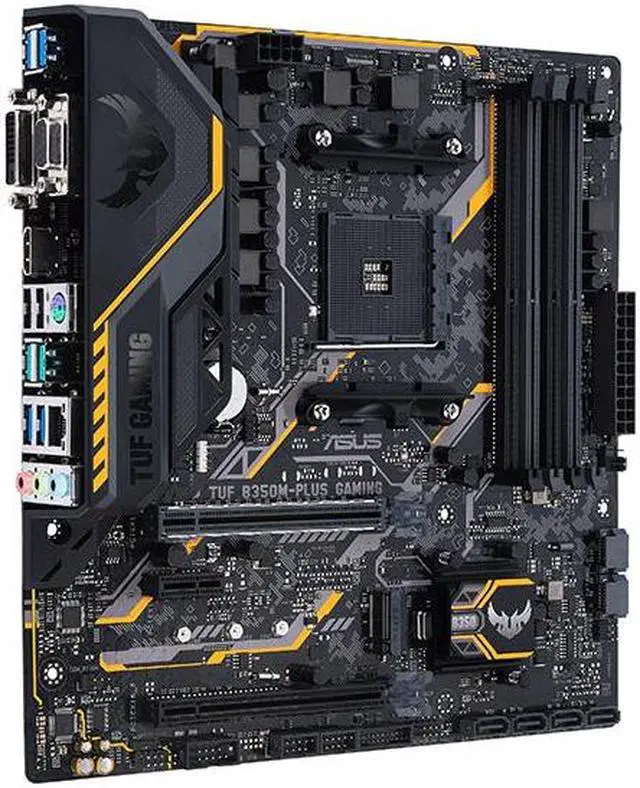 Alt view image 2 of 3 - ASUS TUF B350M-PLUS GAMING Socket AM4 DDR4 64GB Micro ATX Motherboard