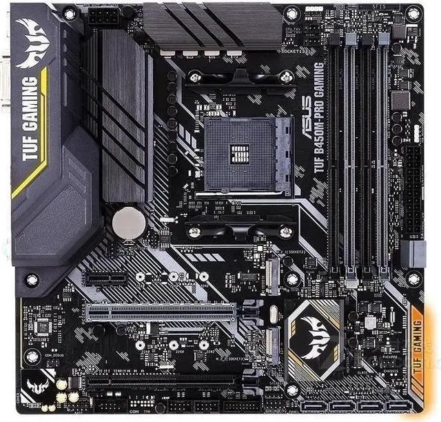 Main image of ASUS TUF B450M-PRO GAMING Socket AM4 DDR4 64GB Micro ATX Motherboard