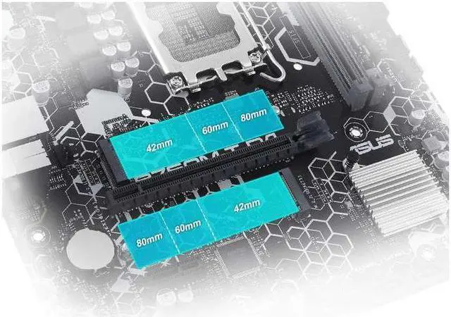 Alt view image 3 of 4 - ASUS B760M-T D4 LGA 1700 DDR4 64GB Micro ATX Motherboard