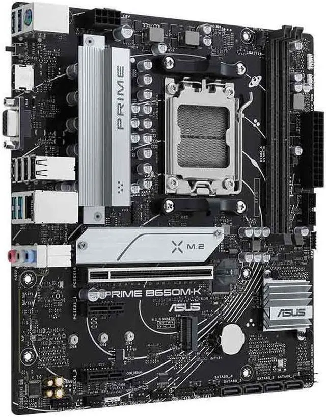 Alt view image 3 of 4 - ASUS PRIME B650M-K Socket AM5 DDR5 128GB Micro ATX Motherboard
