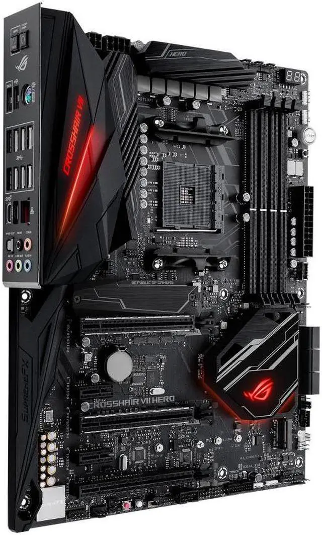 Alt view image 2 of 3 - ASUS ROG CROSSHAIR VII HERO Socket AM4 DDR4 64GB ATX Motherboard