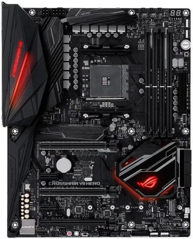 Main image of ASUS ROG CROSSHAIR VII HERO Socket AM4 DDR4 64GB ATX Motherboard