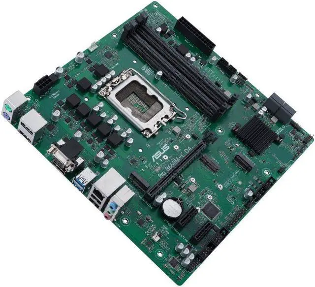 Alt view image 3 of 4 - ASUS Pro B660M-C D4-CSM LGA 1700 DDR4 128GB Micro ATX Motherboard