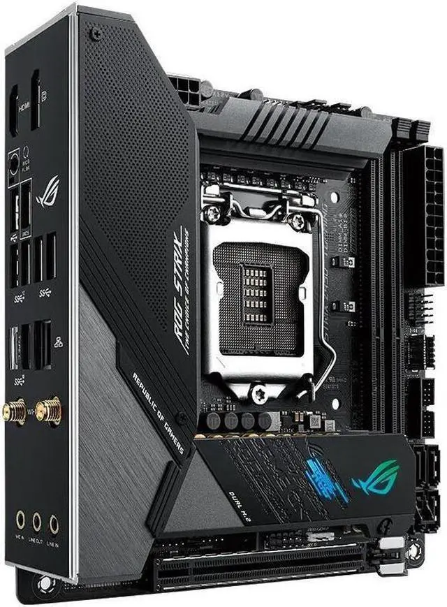 Alt view image 4 of 4 - ASUS ROG STRIX Z490-I GAMING LGA 1200 DDR4 64GB Mini-ITX Motherboard