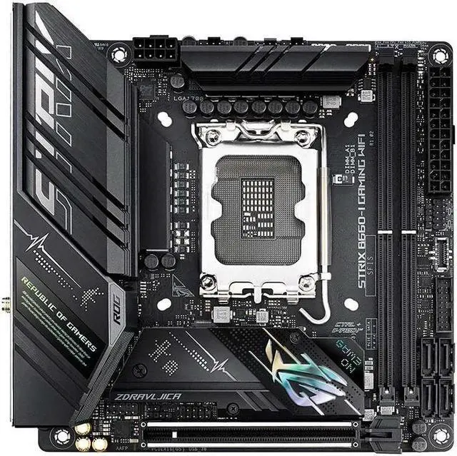 Main image of ASUS ROG STRIX B660-I GAMING WIFI LGA 1700 DDR5 96GB Mini-ITX Motherboard