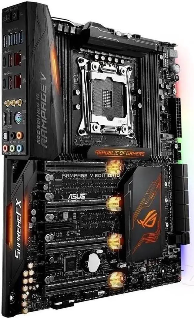 Alt view image 4 of 4 - ASUS ROG RAMPAGE V EDITION 10 LGA 2011-V3 DDR4 128GB E-ATX Motherboard