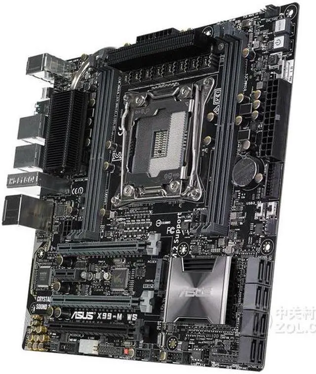 Alt view image 4 of 4 - ASUS X99-M WS LGA 2011-V3 DDR4 64GB Micro ATX Motherboard