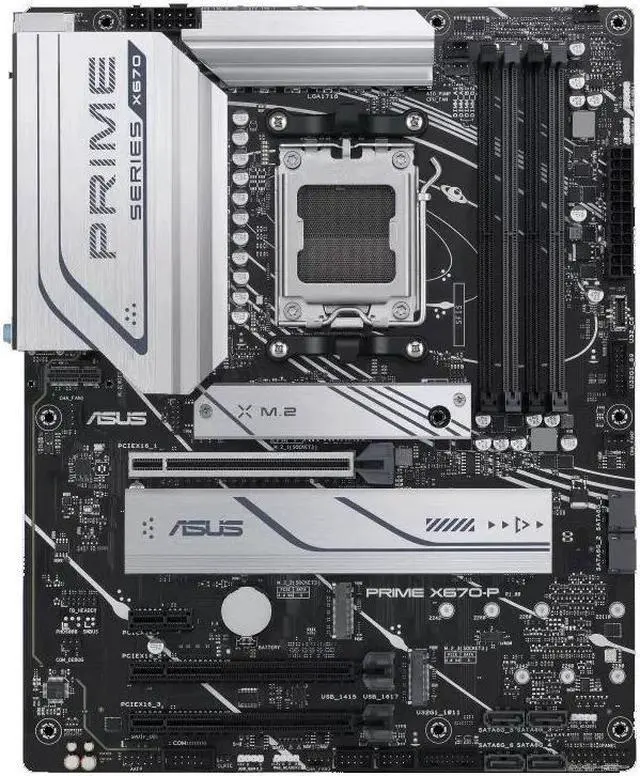 Main image of ASUS PRIME X670-P Socket AM5 DDR5 192GB ATX Motherboard
