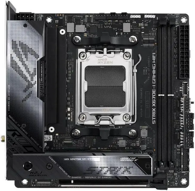 Main image of ASUS ROG STRIX X670E-I GAMING WIFI Socket AM5 DDR5 96GB Mini-ITX Motherboard