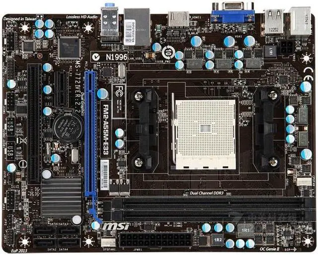 Main image of MSI FM2-A55M-E33 AMD A55 Socket FM2 DDR3 32GB Micro ATX Motherboard