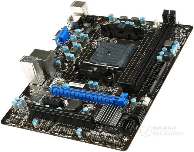 Alt view image 3 of 4 - MSI A55M-E33 AMD A55 Socket FM2/FM2+ DDR3 32GB Micro ATX Motherboard