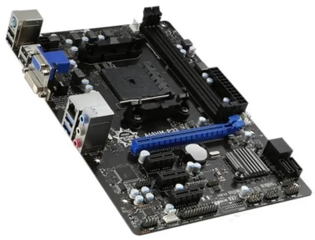 Alt view image 3 of 4 - MSI A68HM-P33 AMD A68H Socket FM1 DDR3 32GB Micro ATX Motherboard