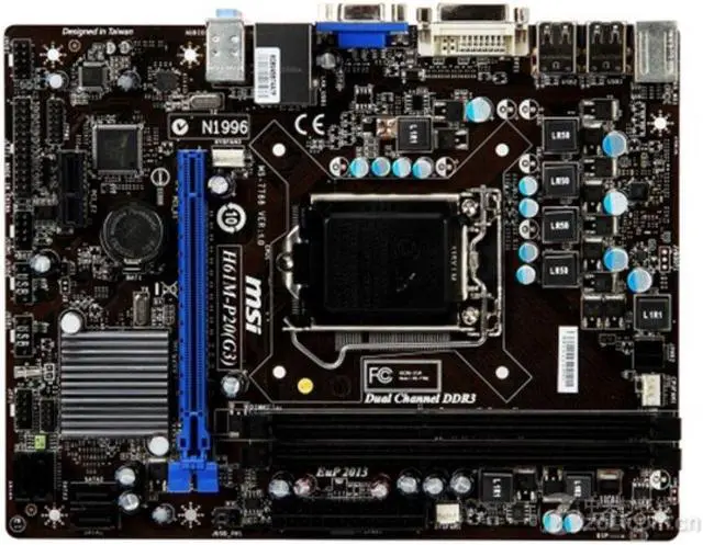 Main image of MSI H61M-P20(G3) Intel H61 LGA 1155 DDR3 16GB Micro ATX Motherboard
