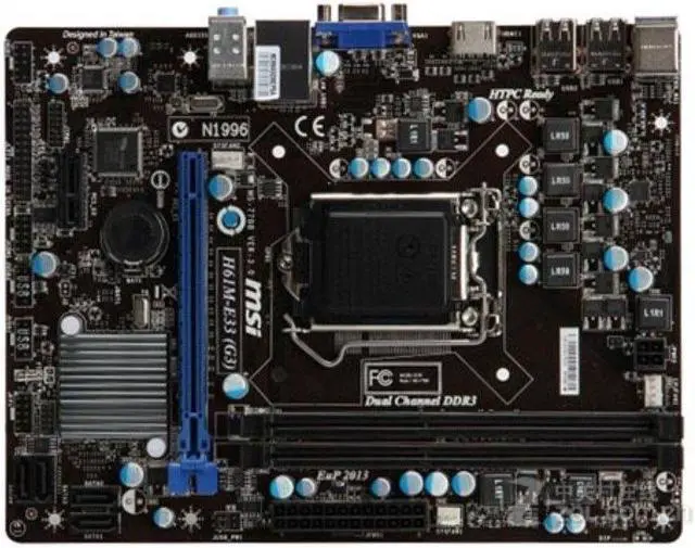 Main image of MSI H61M-E33(G3) Intel H61 LGA 1155 DDR3 16GB Micro ATX Motherboard