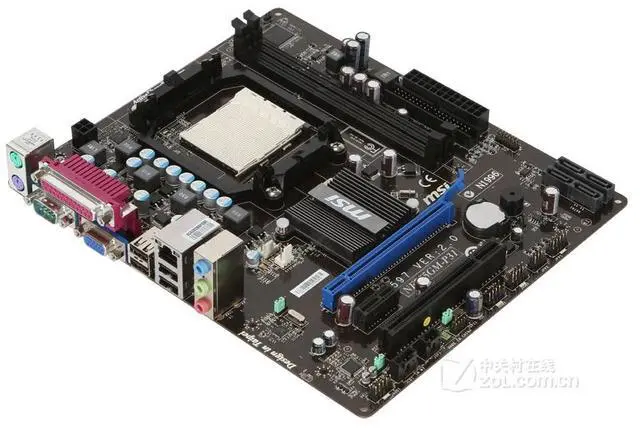 Alt view image 3 of 3 - MSI NF725GM-P31 nVIDIA nForce 7025-630a Socket AM3 DDR3 16GB Micro ATX Motherboard