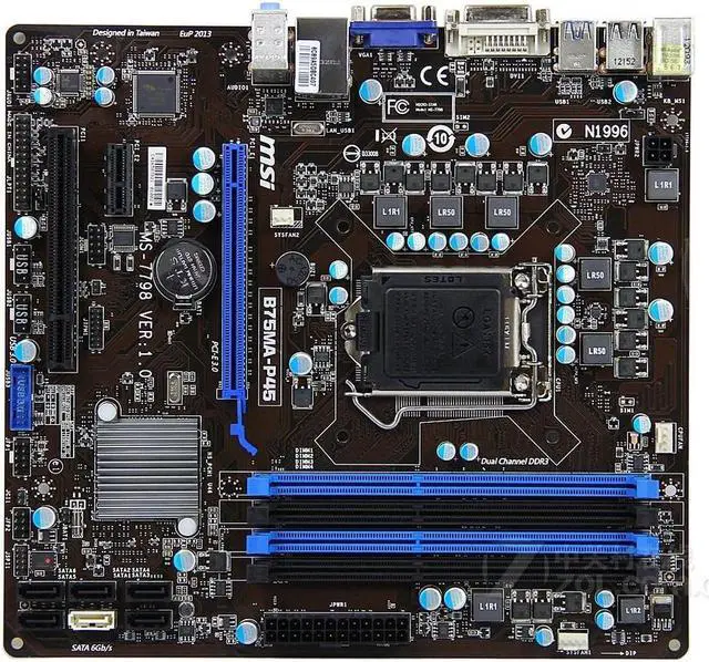 Refurbished: MSI B75MA-P45 Intel B75 LGA 1155 DDR3 32GB Micro ATX