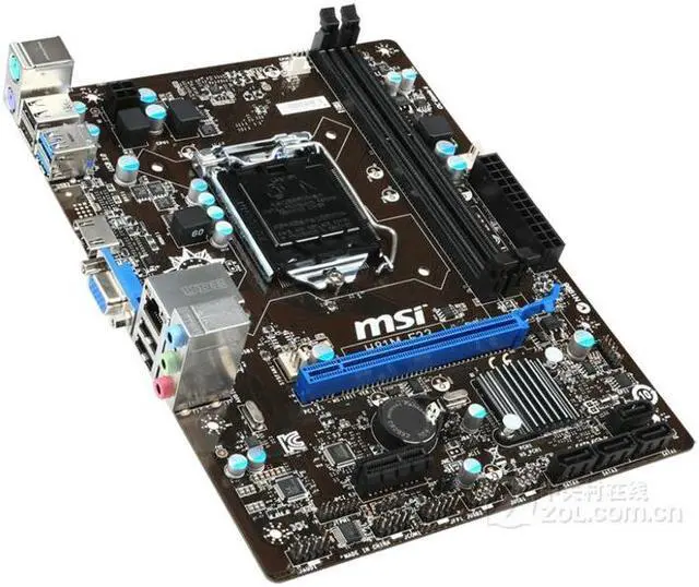 Alt view image 2 of 4 - MSI H81M-E33 Intel H81 LGA 1150 DDR3 16GB Micro ATX Motherboard