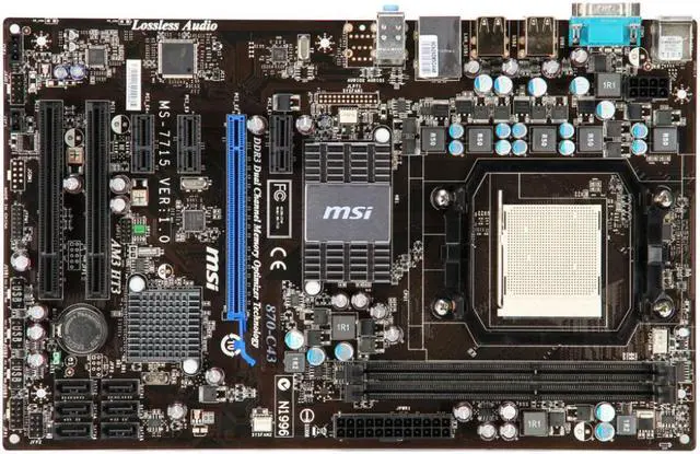 Main image of MSI 870-C43 AMD 870 Socket AM3 DDR3 8GB ATX Motherboard
