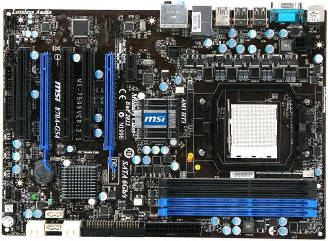 Main image of MSI 870A-G54 AMD 870 Socket AM3 DDR3 16GB ATX Motherboard