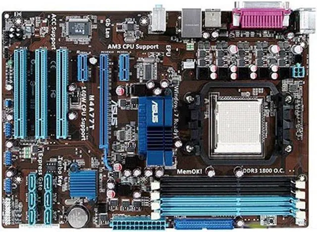 Main image of ASUS M4A77T Socket AM3 DDR3 16GB ATX Motherboard