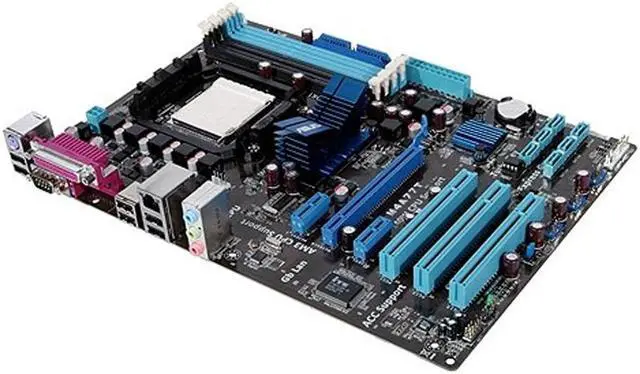 Alt view image 2 of 3 - ASUS M4A77T Socket AM3 DDR3 16GB ATX Motherboard